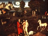 The Garden of Eden: The Creation of Adam and Eve, the Fall, the Expulsion by Lucas Cranach, 1530 - Kunsthistorisches Museum, Vienna